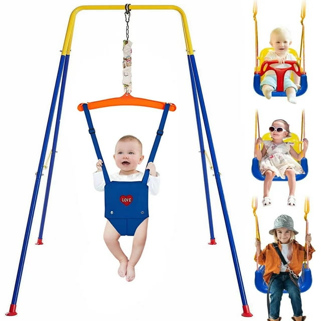 G TALECO GEAR 3 in 1 Toddler Swing, Indoor Outdoor Baby Swing Jumper ...