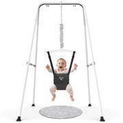 G TALECO GEAR Baby Jumper with Stand, Portable Baby Bouncers and Jumpers with Floor Mat, Jumper for Baby Boys/Girls 6-24 Months, Black