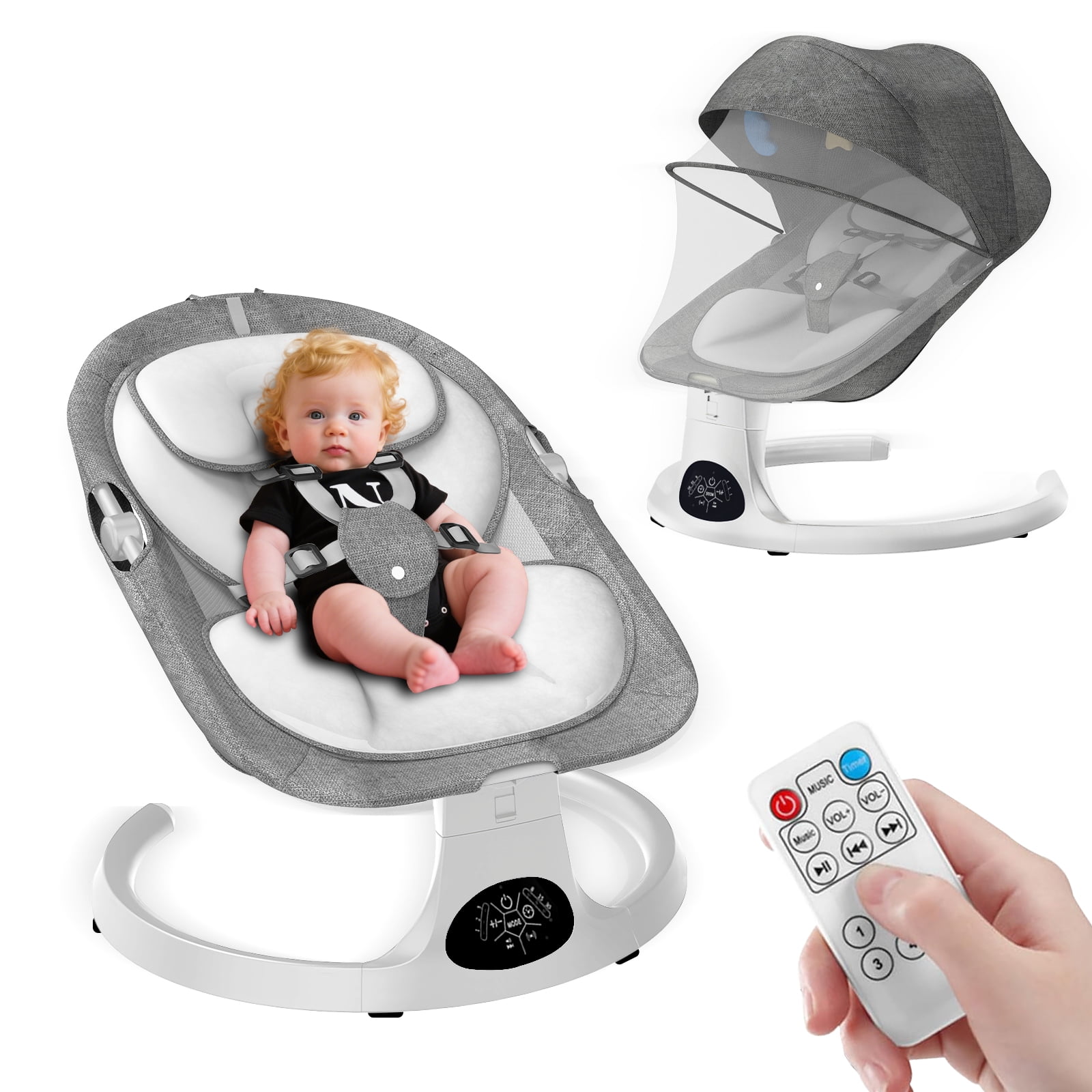 G TALECO GEAR Baby Swing for Infants Portable Bouncer Rocker with