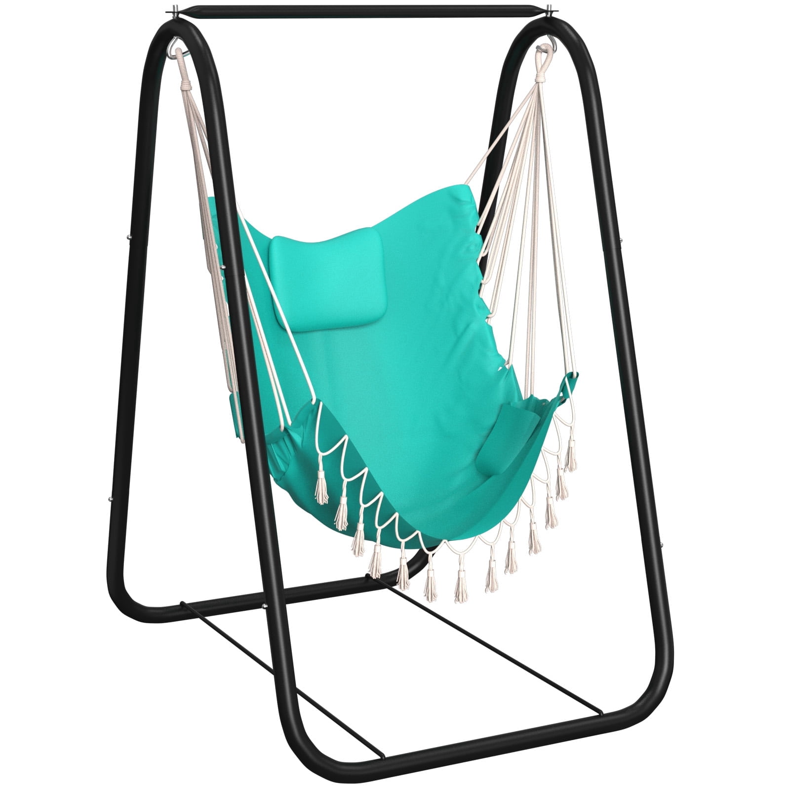 G TALECO GEAR Hammock Chair with Stand, Hammock Swing Chair, Rustproof Hanging Chair for Indoor and Outdoor Use in Patio, Yard, Garden, Aqua