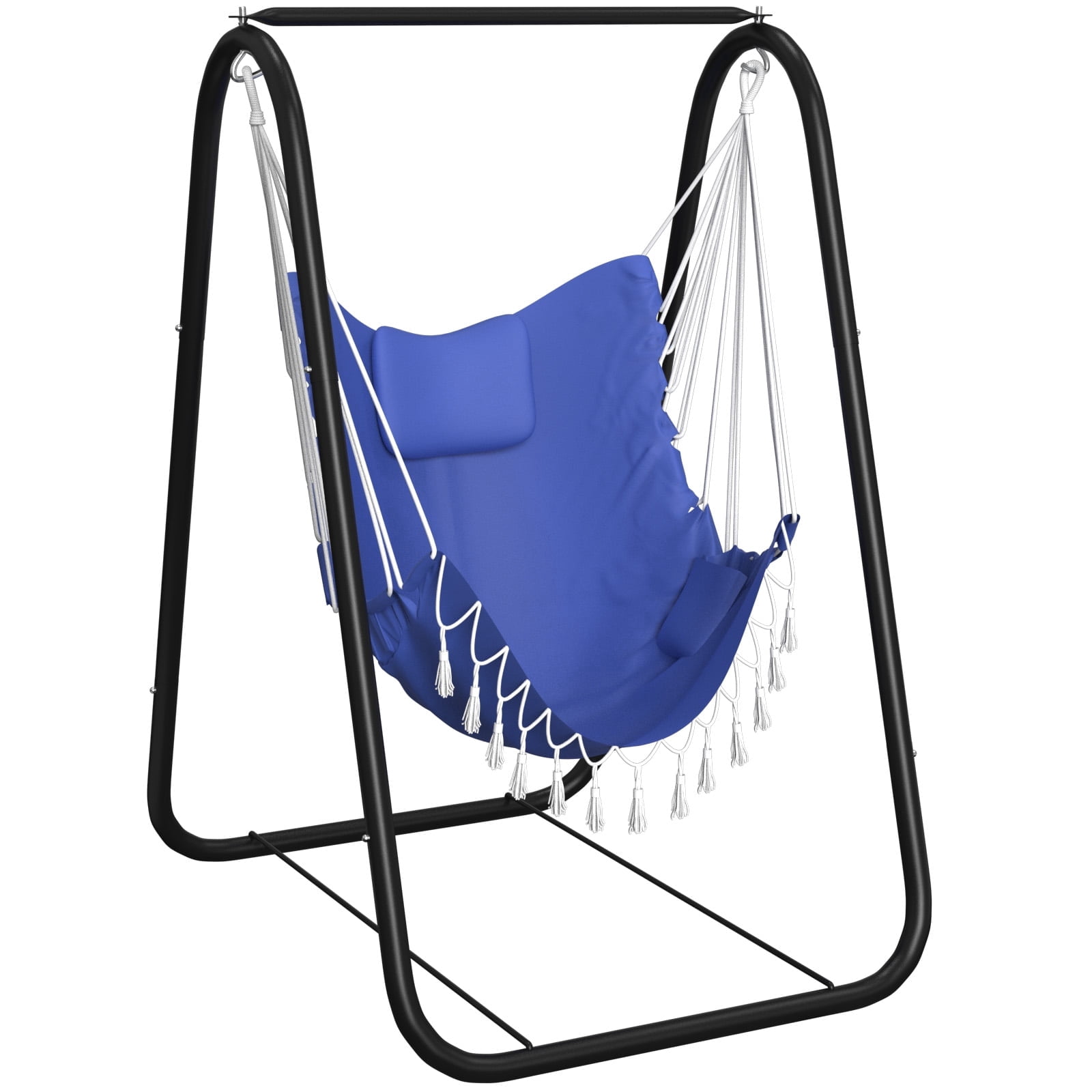 G TALECO GEAR Hammock Chair with Stand, Rustproof Hanging Chair with Stand, Hammock Swing Chair for Indoor and Outdoor Use in Patio, Yard, Garden, Blue
