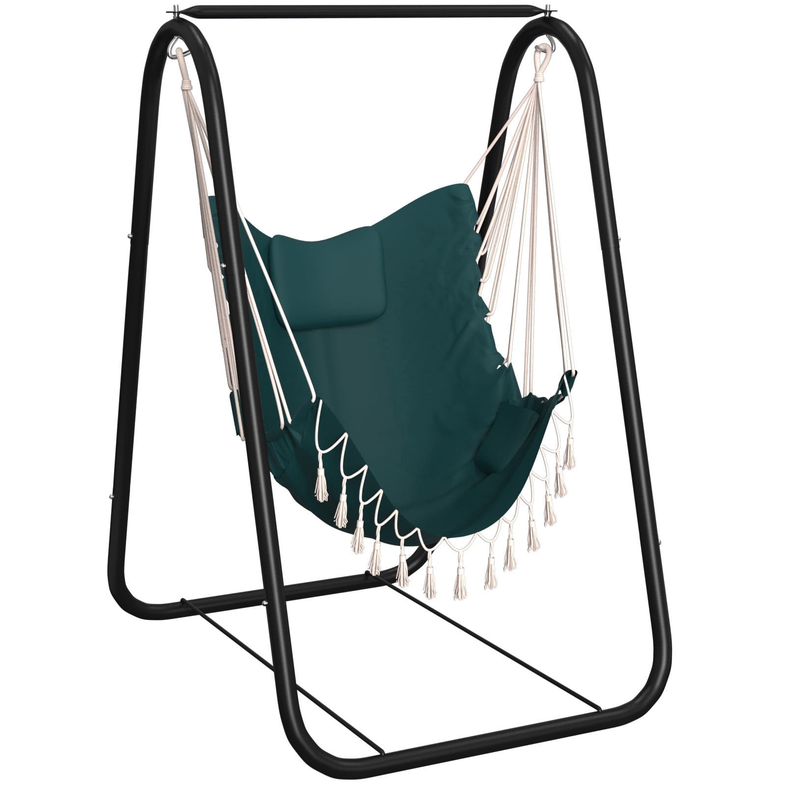 G TALECO GEAR Hammock Chair with Stand, Rustproof Hanging Chair with Stand, Hammock Swing Chair for Indoor and Outdoor Use in Patio, Yard, Garden,Green