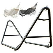 G TALECO GEAR Hammock with Stand for Outside, Heavy-Duty Steel Hammock Stand, Hammocks for Outdoor Hiking Camping Beach Backpack Travel