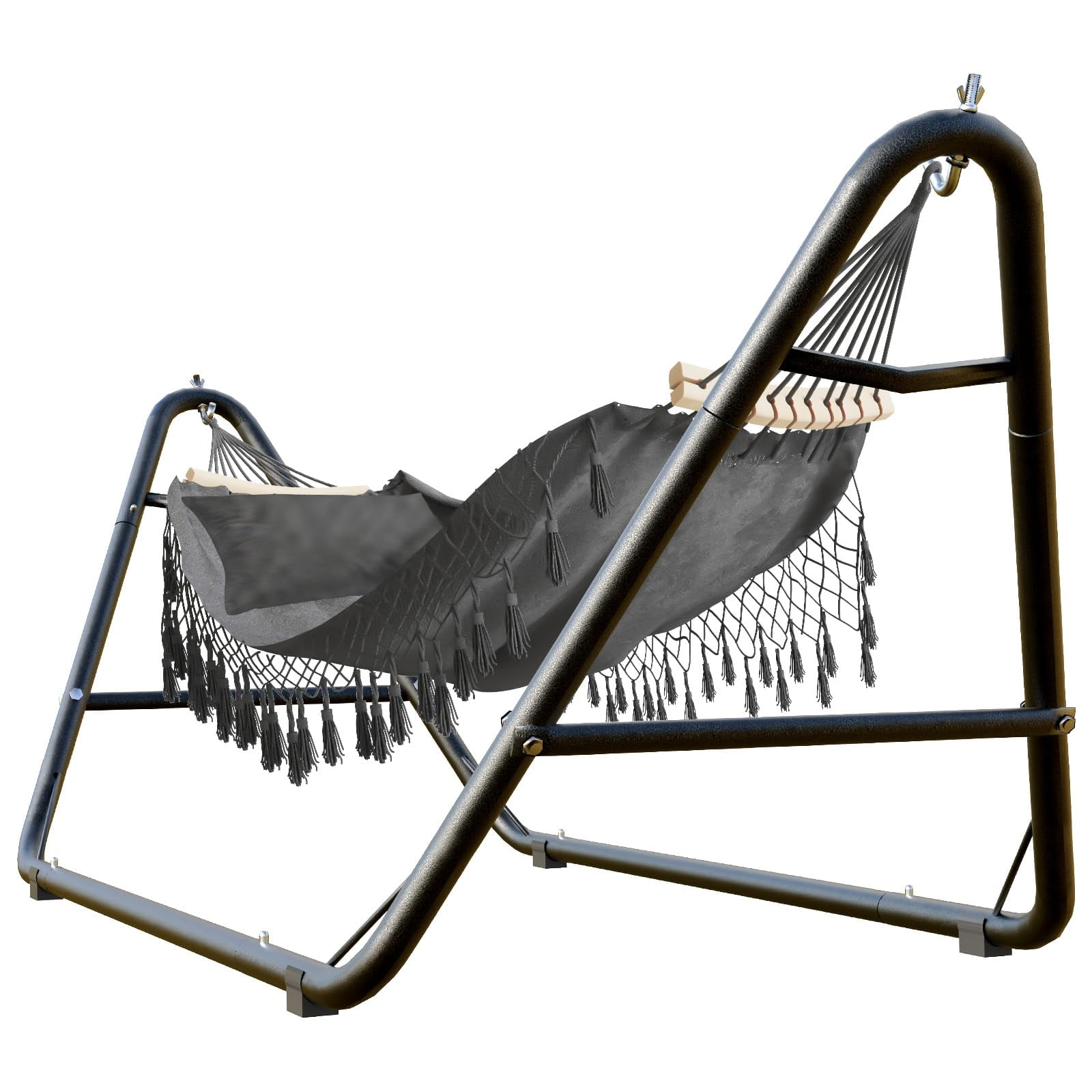 G TALECO GEAR Hammock with Stand for Outside, Heavy-Duty Steel Hammock Stand, Hammocks for Outdoor Hiking Camping Beach Backpack Travel