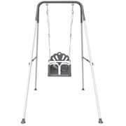 Foldable Swing, Swing Set for Backyard, Portable Swing Outdoor, Gray