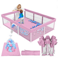 thumbnail image 1 of G TALECO GEAR Large Baby Playpen with Mat, Foldable Playpen for Babies and Toddlers, Portable Travel Play Yard, 50"x71", Pink, 1 of 6