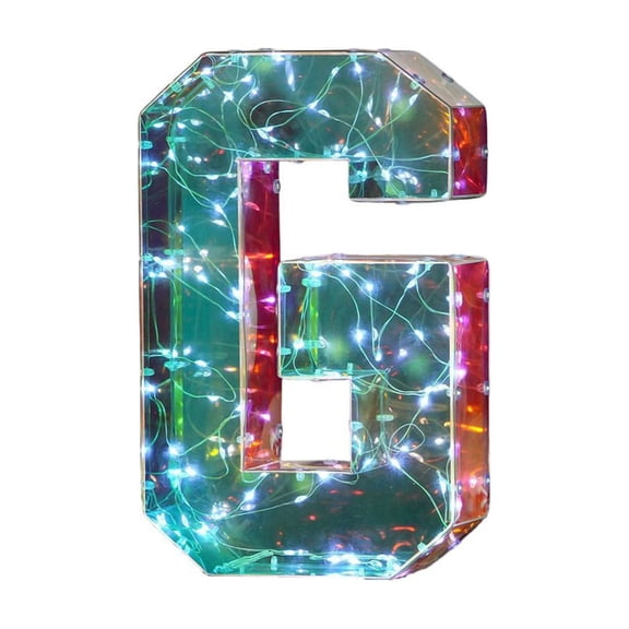 G Tabletop Led Letter Lights A-Z Mirror Finish Colorful Night Lights For Parties And Birthday Celebrations