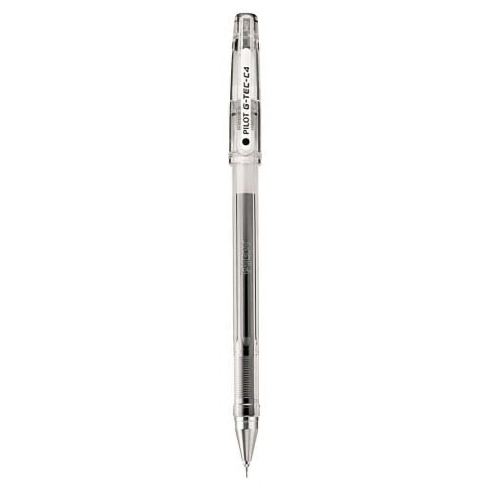 G-Tec-C Ultra Gel Pen, Stick, Extra-Fine 0.4 Mm, Black Ink, Clear Barrel, Dozen | Bundle of 2 Dozen