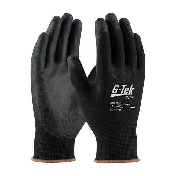Protective Industrial Products Gloves Black G-Tek Seamless Knit Nylon Blend Large 12 Pairs Of Gloves