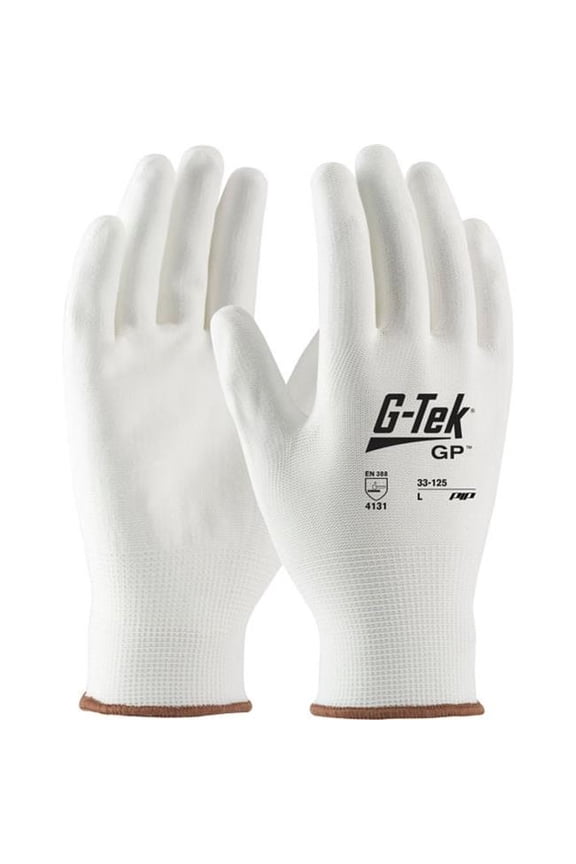 PIP Industries B2274144 G-Tek GP General Duty Nylon Polyurethane Coated Gloves, White - Extra Small