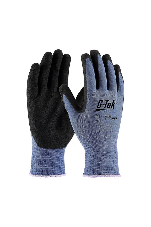 G-Tek GP Nitrile Gloves Blue Dozen (34-500/L)