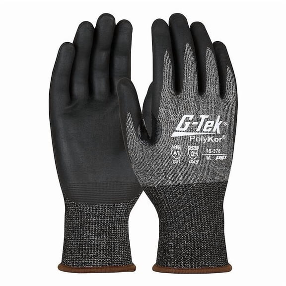 G-Tek Polykor Cut Resistant Glove,Seamless Knit,PK12 16-378/XS