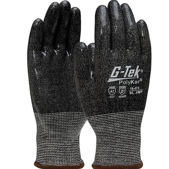 G-Tek Polykor Cut Resistant Glove,Seamless Knit,PK12 16-473/XXL