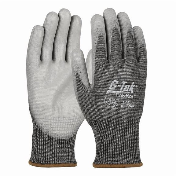 G-Tek Polykor Cut Resistant Glove,Seamless Knit,PK12 16-573/XL