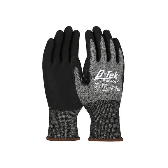 G-Tek Polykor X7 Cut Resistant Glove,Seamless Knit,PK12 16-278/S