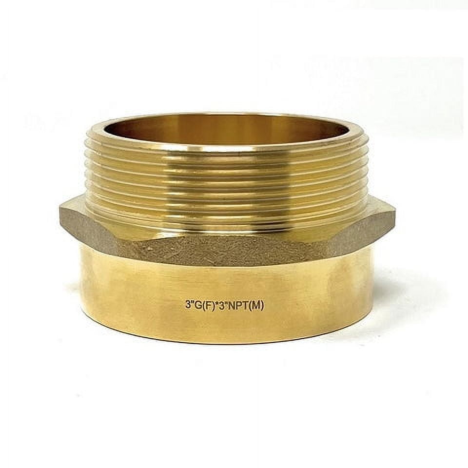 Lead-Free Brass 3" Female G to 3" Male NPT Pipe Fitting Adapter