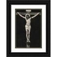 thumbnail image 1 of G.V. Blom 11x14 Black Ornate Wood Framed Double Matted Museum Art Print Titled: Christ on the Cross, 1 of 5