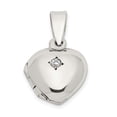 thumbnail image 1 of G & W Sterling Silver CZ Heart Locket, 1 of 5