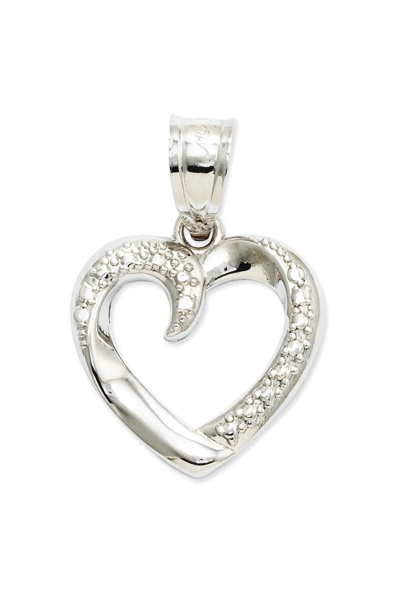 G & W Sterling Silver Rhodium-plated CZ and Palm Tree 9in Plus 1in Ext. Anklet