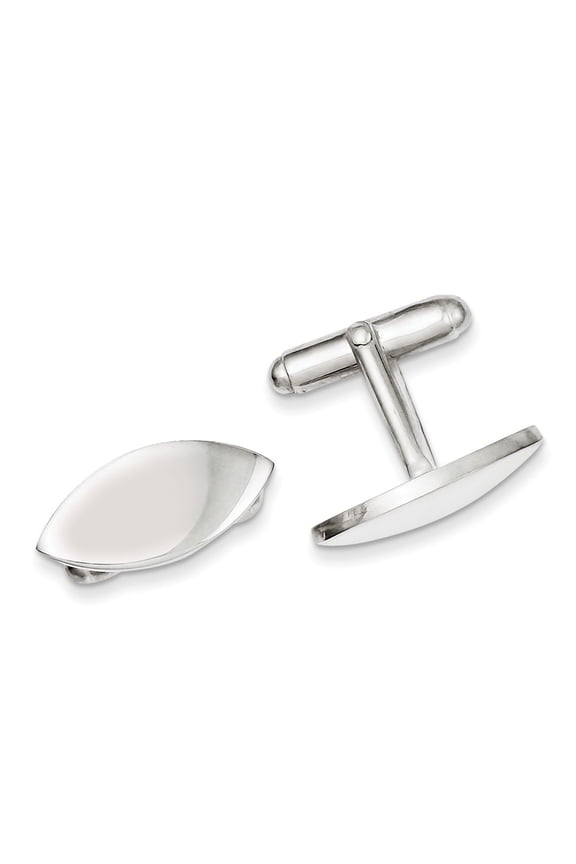 G & W Sterling Silver Rhodium-plated Polished Created Blue Opal Fish Pendant