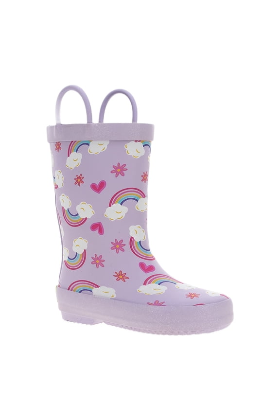 Girls Radian Rainbow Rubber Rain Boot