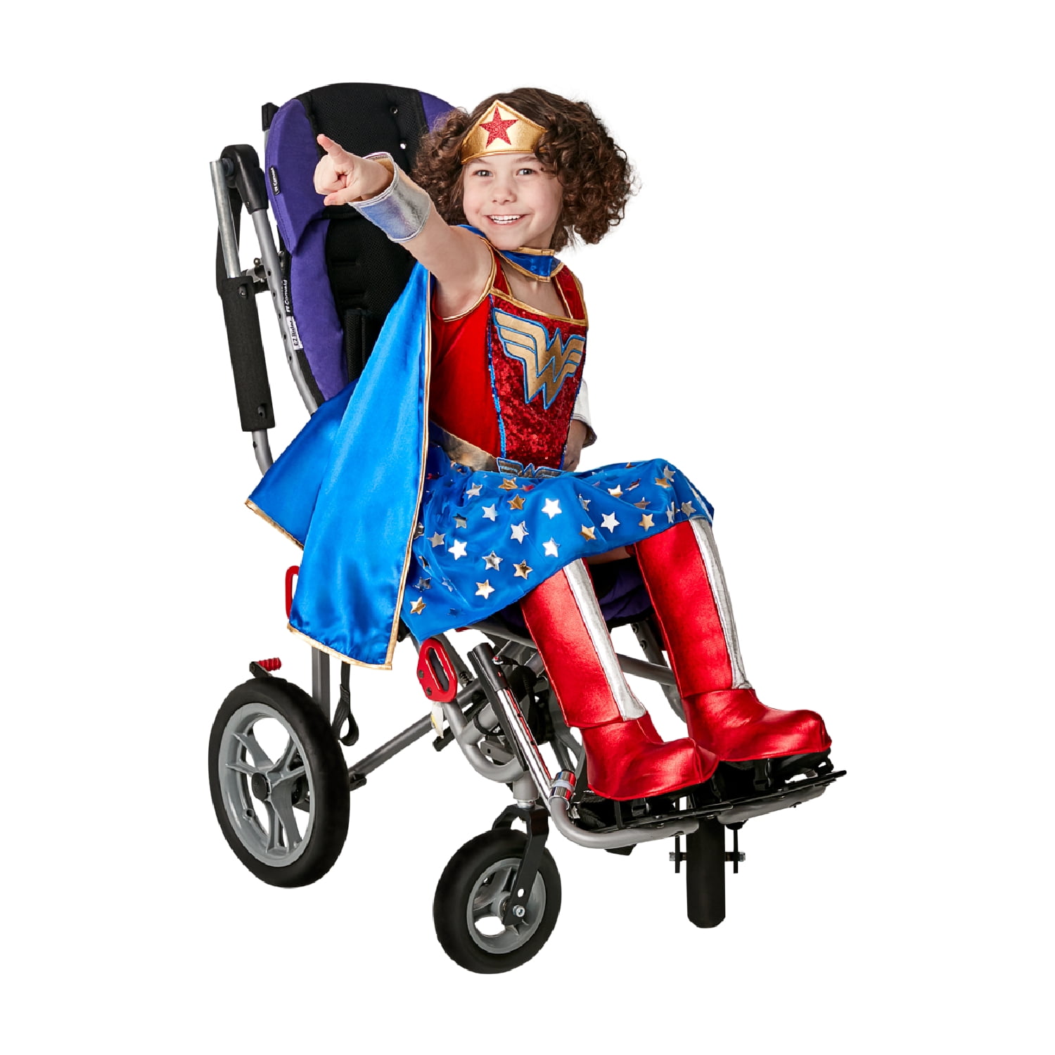 DC's Wonder Women Adaptive Halloween Costume for Children, Girl's Size L (36/38), by Rubies