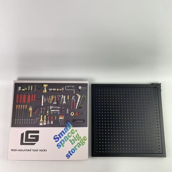 G Wall-mounted tool racks,Black Pegboard Wall Organizer, 40X40 for Garage Storage, Storage Bins, Tool Panel Organizer
