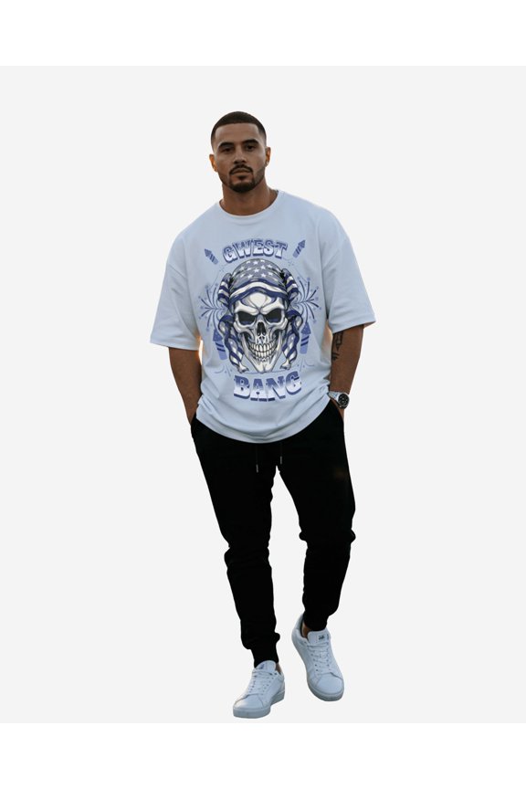 Bang Oversized Mens T-Shirt White Size- L