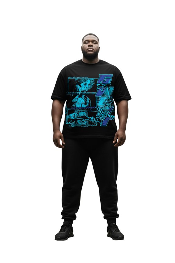 Can You Help Me Big And Tall Oversized T-Shirt Black Size- 3XL