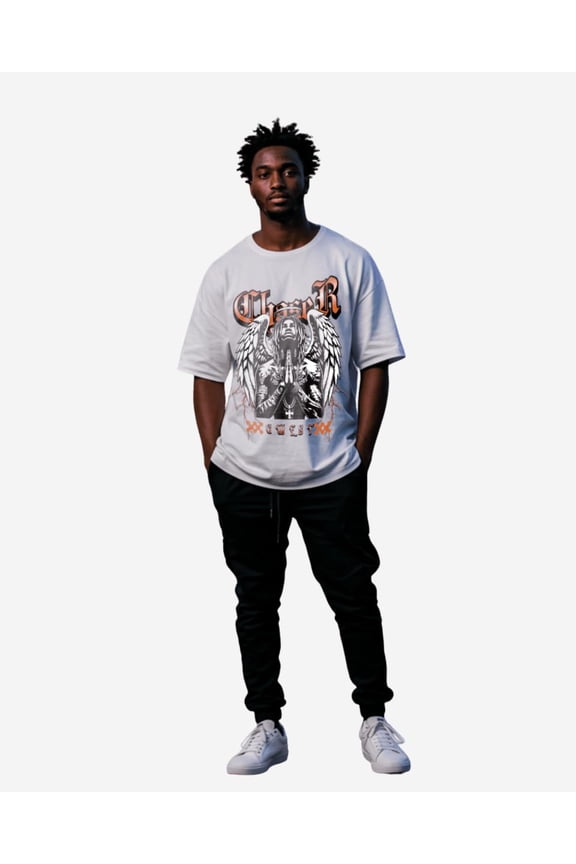 Chaser Oversized Mens T-Shirt White Size- L