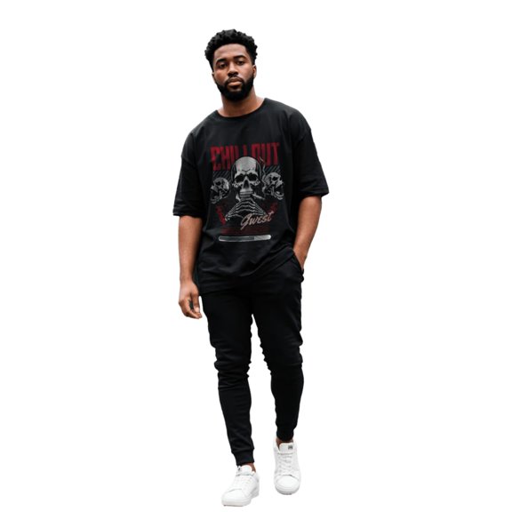 G West Chill Out Oversized Mens T-Shirt Black Size- L