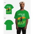 thumbnail image 1 of G-West Cricket Lets Go India Mens T-Shirt Green Size-S, 1 of 1