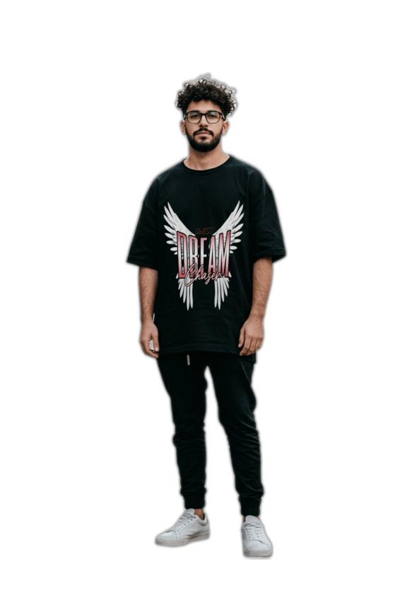 Dream Chaser Oversized Mens T-Shirt Black Size- L
