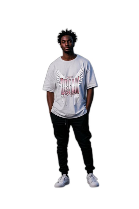 Dream Chaser Oversized Mens T-Shirt White Size- XXL