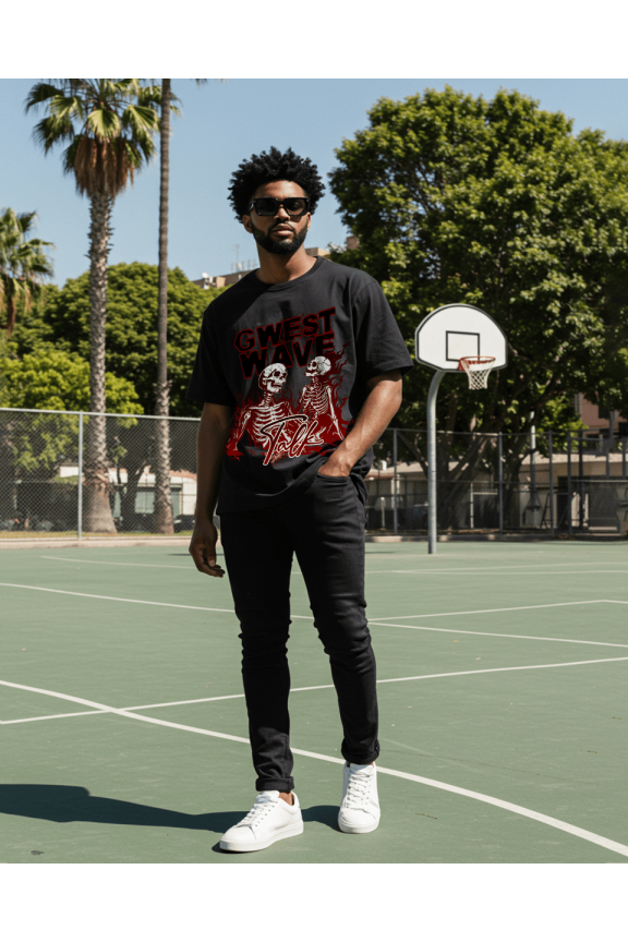 Holy Tears Men's Oversized T-Shirt White Size- M