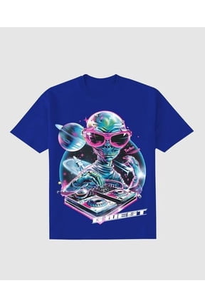 Kids Techno Dj Mens T-Shirt ROYAL Size- M