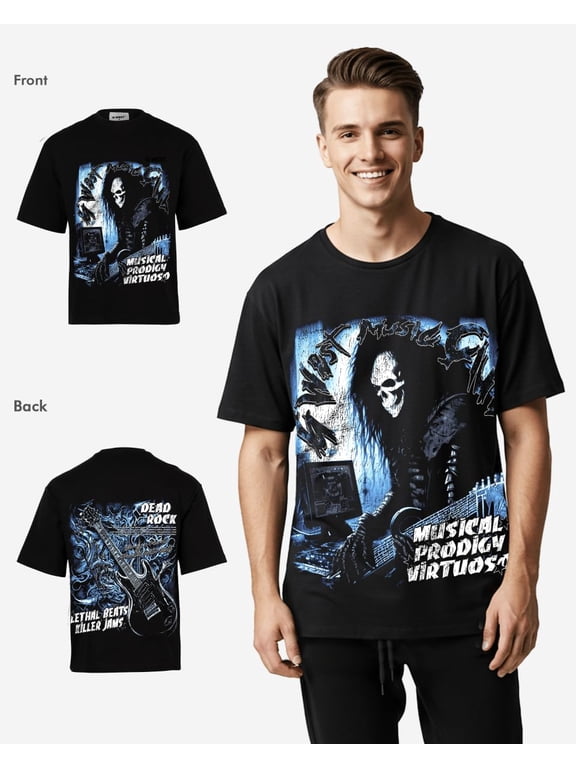 Mens Musical Prodigy Virtuoso Premium Oversized T-Shirt Black Size- M