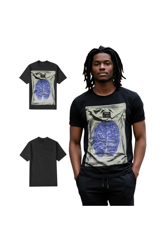 Mens Studio Black Tee Black Size- 5X-Large