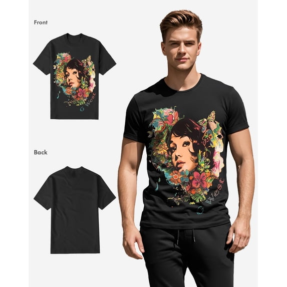 G West Mens Tiki Time Tee Black/Multi Size- Medium