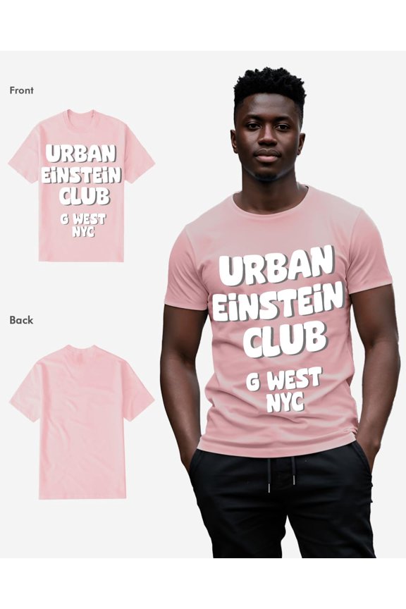 Mens Urban Einstein Club Tee PINK Size- Medium