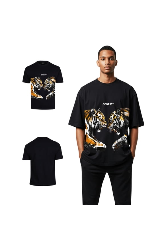 Mens Wild Things Oversized T-Shirt Black Size- S