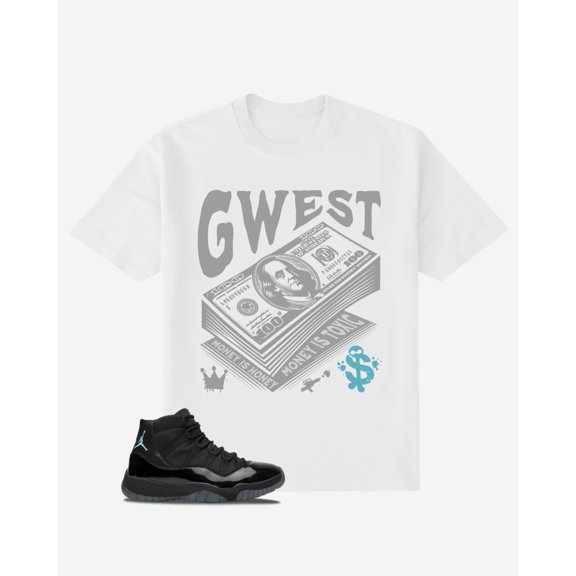 G West MoneyIsm Oversized Mens T-Shirt White Size- XL
