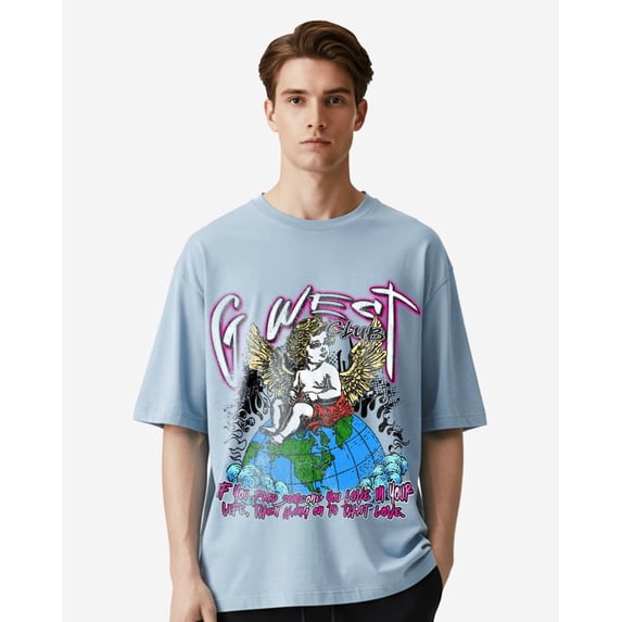 G West My World Oversized Tee Mens Unc-Pink Size- XXL