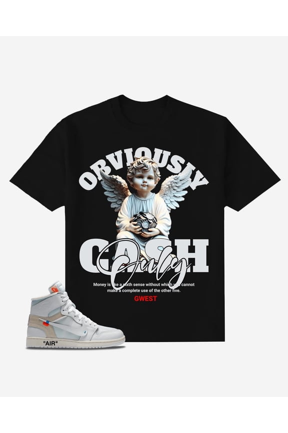 Obviously Cash Only Oversized Mens T-Shirt Black Size- M