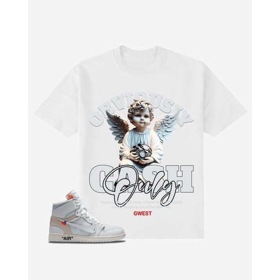 G West Obviously Cash Only Oversized Mens T-Shirt White Size- 3XL