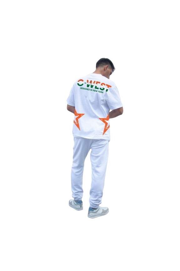 Oversized Tee Cricket India Logo Mens T-Shirt White Size- S