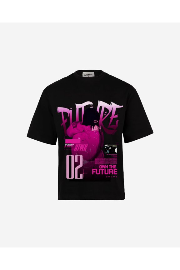 G-West Own The Future Oversized T-Shirt Mens Black Size- 5XL