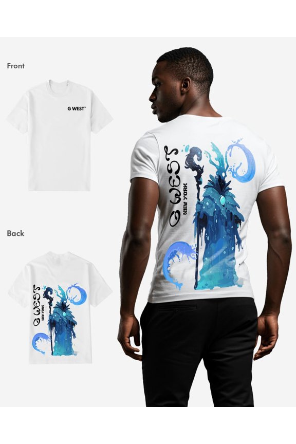 G-West Regular Fit Sea Wizard T Shirt White Size- Small