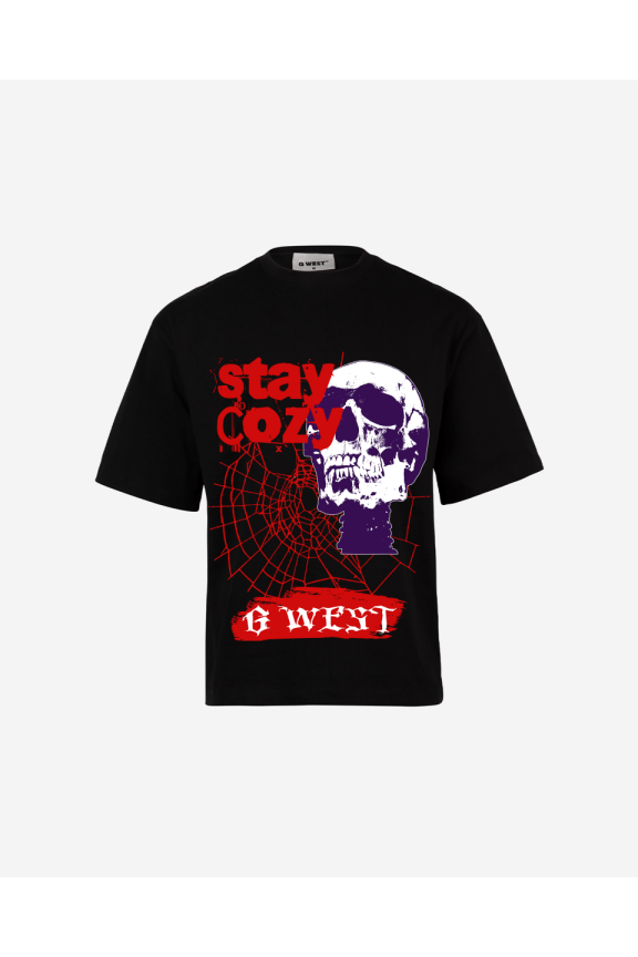G-West Stay Cozy Oversized T-Shirt Mens Black Size- S