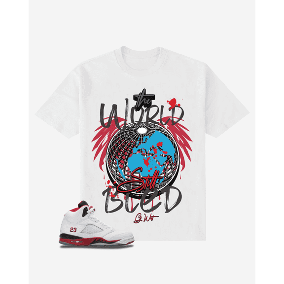G-West The World Still Bled Oversized T-Shirt Mens White Size- M